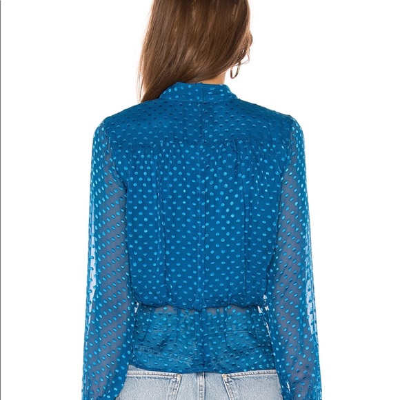 ❣️NWT❣️ House of Harlow 1960 Brendon Silk Blouse - Picture 5 of 8